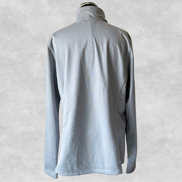 The North Face Women's Tech 1/4 Zip Lt Grey Fleece Top Large - Ducks Embroidery - Picture 6 of 9